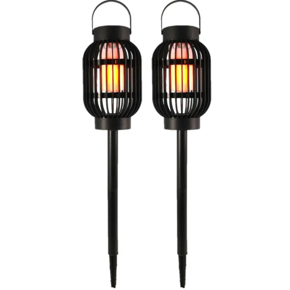 Merkloos Pro Garden Prikspotje - 3 in 1 - vlameffect - solar - 23 cm New