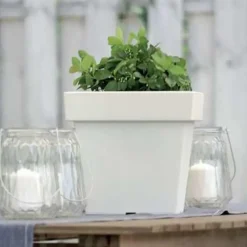 Prosperplast Plantenpot - vierkant - antraciet - 8 l - 24 cm Sale