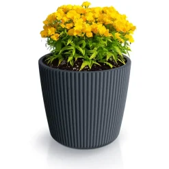 Prosperplast Plantenpot Buckingham - antraciet - D39 cm Online