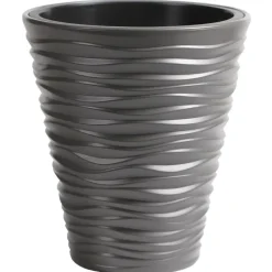 Prosperplast Plantenpot Sand Dunes - kunststof - steengrijs - D30 cm Hot