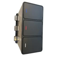 IVOL Prullenbak met 3 vakken – RVS – 45L New