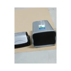 Merkloos Prullenbak/afvalbak - 10 liter - kunststof - zilver - 20 x 37 cm New