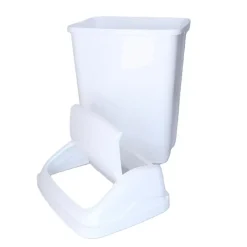 Merkloos Prullenbak/afvalbak - 16 liter - kunststof - wit - 35 x 44 Hot