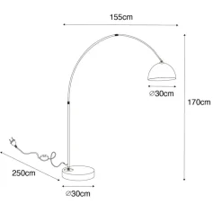 QAZQA booglampen arc goudkleurig e27 Outlet