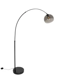 QAZQA booglampen arc zwart e27