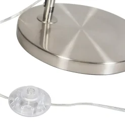 QAZQA booglampen arc-basic grijs e27