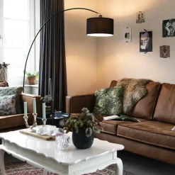 QAZQA booglampen vinossa zwart e27