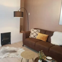 QAZQA booglampen vinossa zwart e27