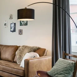 QAZQA booglampen vinossa zwart e27 Best