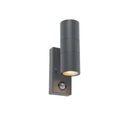 QAZQA buitenlampen met sensor duo grijs gu10 New