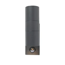 QAZQA buitenlampen met sensor duo grijs gu10 New