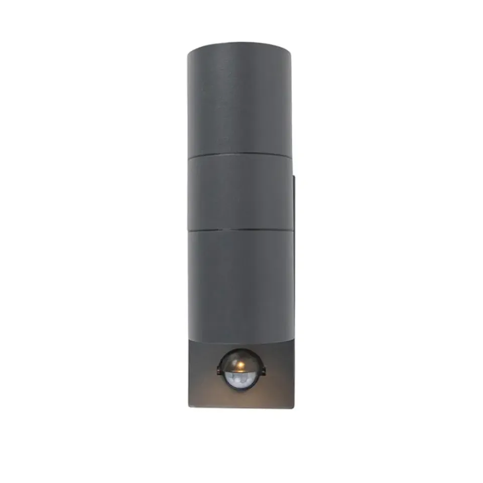 QAZQA buitenlampen met sensor duo grijs gu10 New
