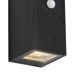 QAZQA buitenlampen met sensor baleno zwart gu10 Outlet