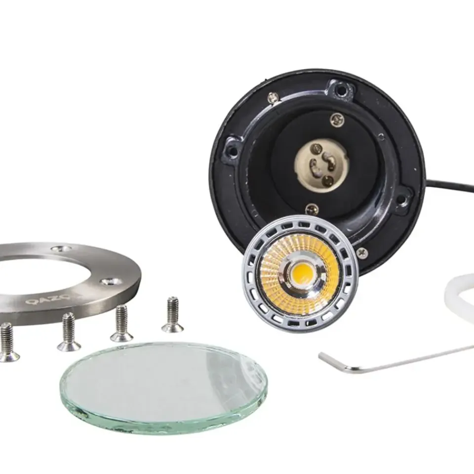 QAZQA grondspots basic zilverkleurig gu10 Hot