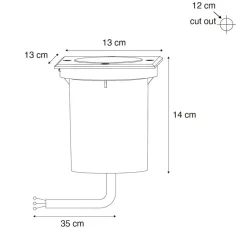 QAZQA grondspots delux zwart gu10 Best