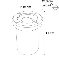 QAZQA grondspots delux zwart gu10 Outlet