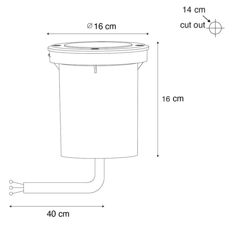 QAZQA grondspots delux zwart gu10 Sale