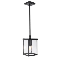 QAZQA hanglampen buiten charlois zwart e27