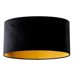 QAZQA lampenkappen cilinder velours zwart Sale