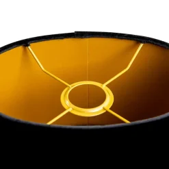 QAZQA lampenkappen cilinder velours zwart New