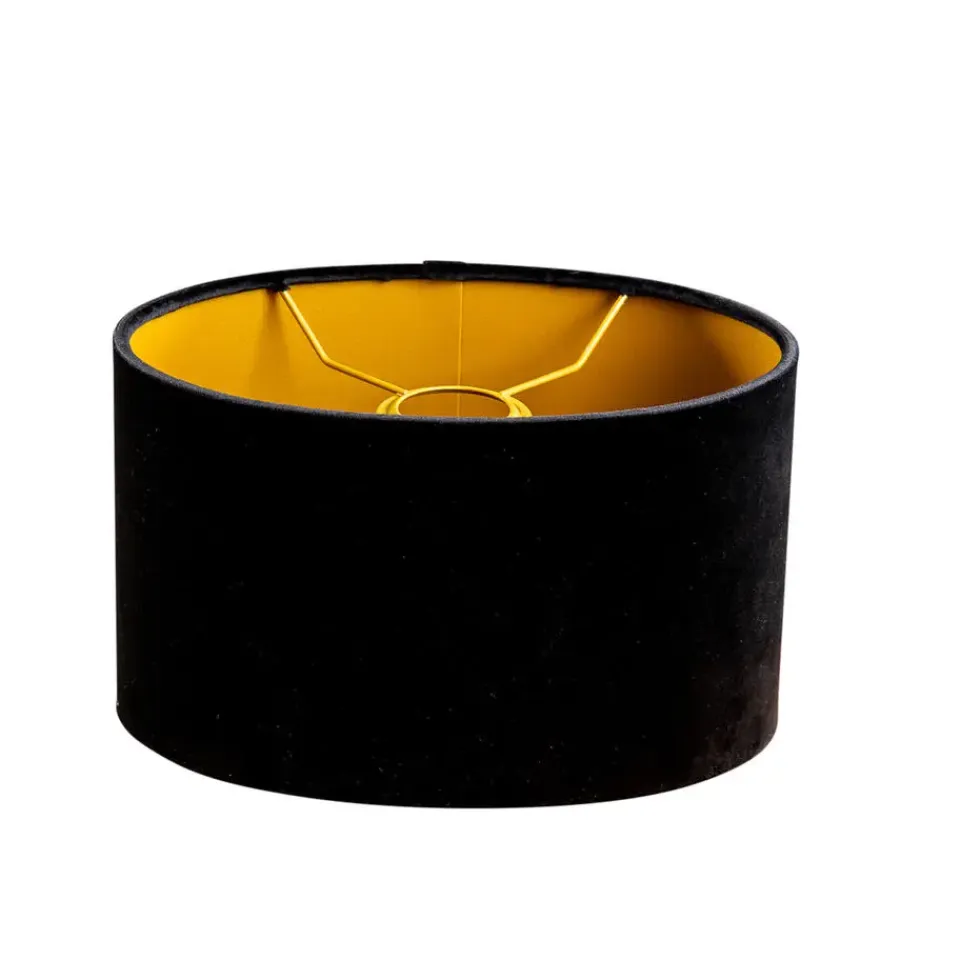 QAZQA lampenkappen cilinder velours zwart New