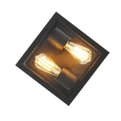 QAZQA plafondlampen buiten charlois zwart e27 New