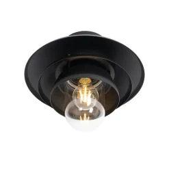 QAZQA plafondlampen buiten morty zwart e27 Online