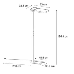 QAZQA Professional vloerlampen guzo zwart geïntegreerde led Online