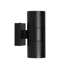 QAZQA Professional wandlampen buiten duo zwart gu10 Sale