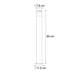 QAZQA staande buitenlampen roxy zwart geïntegreerde led Hot