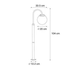 QAZQA staande buitenlampen sfera zwart e27 Best