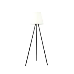 QAZQA staande buitenlampen virginia zwart geïntegreerde led New