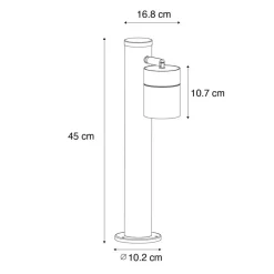 QAZQA staande buitenlampen solo zwart gu10 Hot