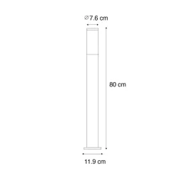 QAZQA staande buitenlampen rox zilverkleurig e27 Outlet