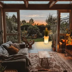 QAZQA staande buitenlampen verano wit e27