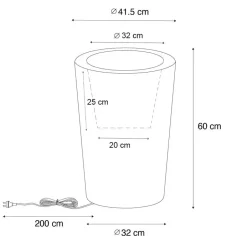 QAZQA staande buitenlampen verano wit e27