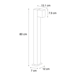 QAZQA staande buitenlampen baleno bronskleurig gu10 Clearance