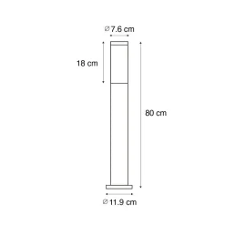 QAZQA staande buitenlampen rox bronskleurig e27