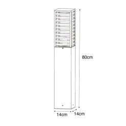QAZQA staande buitenlampen reims zwart e27 Discount