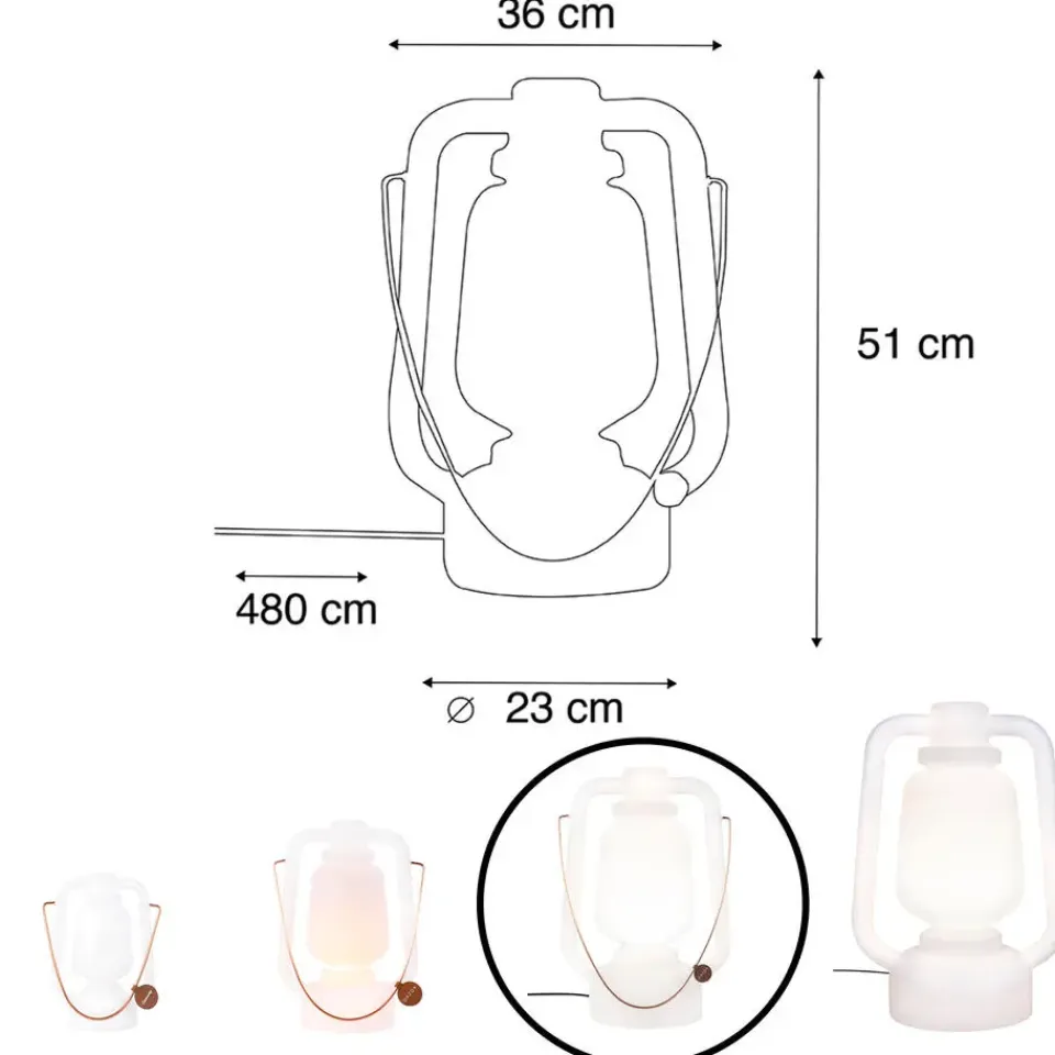 QAZQA staande buitenlampen storm wit e27