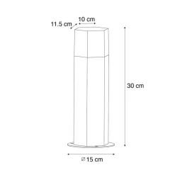 QAZQA staande buitenlampen denmark zwart e27 Discount