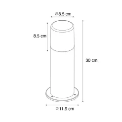 QAZQA staande buitenlampen odense wit e27 Outlet