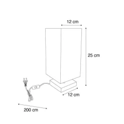 QAZQA tafellampen milo tl zwart e14 New