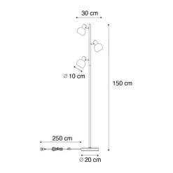 QAZQA vloerlampen anouk goudkleurig e14 Online