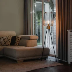 QAZQA vloerlampen mayelle zwart e27 Outlet