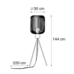 QAZQA vloerlampen mayelle zwart e27 Outlet