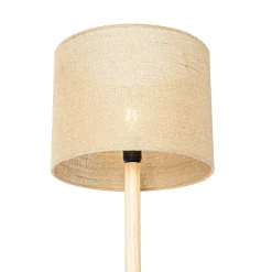 QAZQA vloerlampen mels crème e27 Online