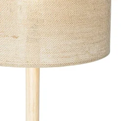 QAZQA vloerlampen mels crème e27 Online