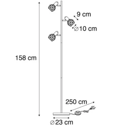 QAZQA vloerlampen mesh bruin e14 Best