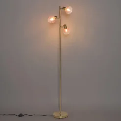 QAZQA vloerlampen vidro roze e14